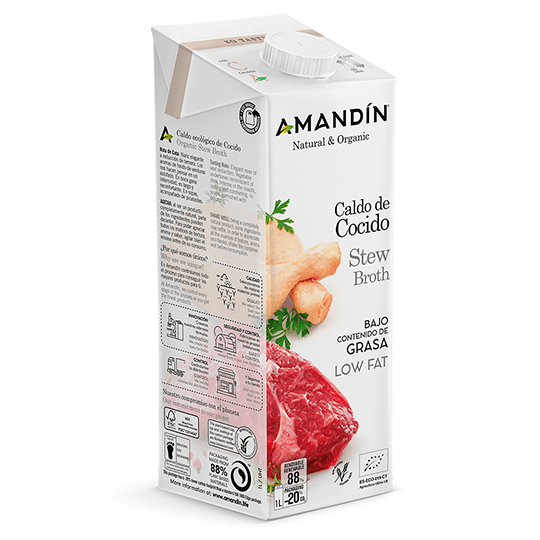 Caldo de cocido ecológico Amandín 1 litro