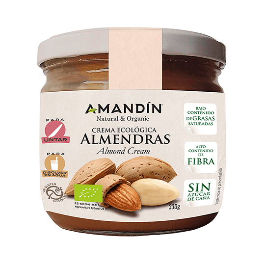 Crema de almendras con sirope de arroz Amandin