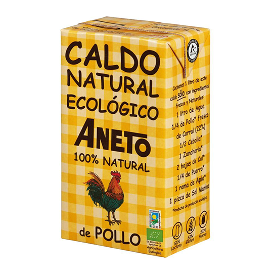 Caldo de pollo bio Aneto 1l.