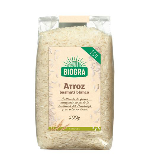 Arroz basmati blanco Biográ 500g.