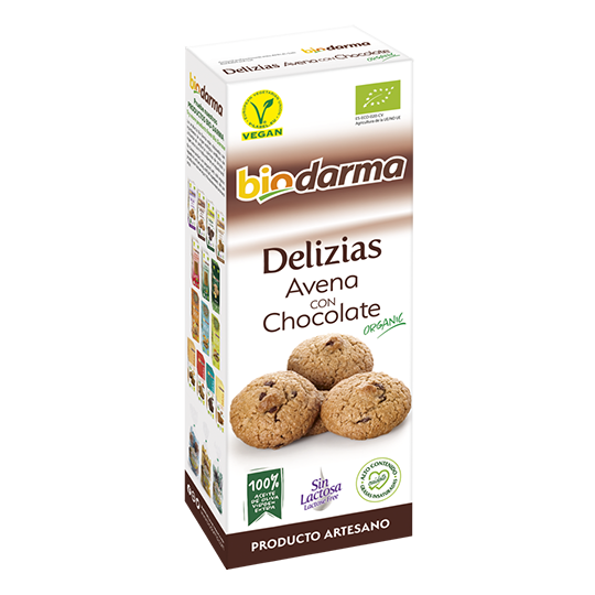 Bio Darma Galletas artesanas Delizias de Avena con Chocolate