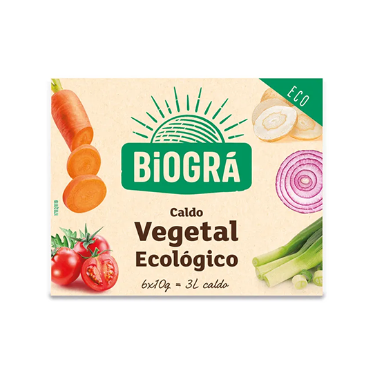 Caldo vegetal cubitos Biográ 60g.