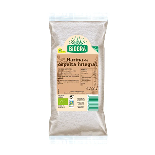 Harina de espelta integral Biográ 500g.