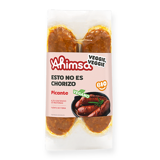 Chorizo picante vegano Ahimsa 230g.