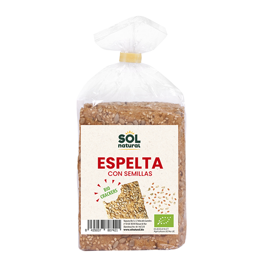 Crackers de espelta y semillas Sol Natural