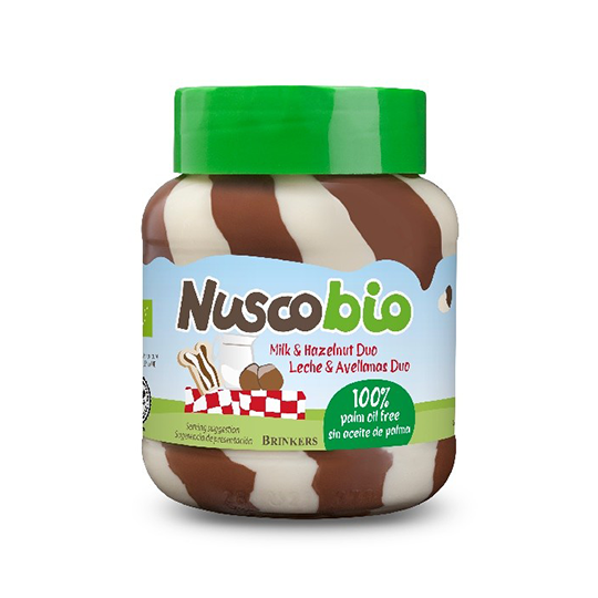 Crema chocolate duo con avellanas Nuscobio 400g.