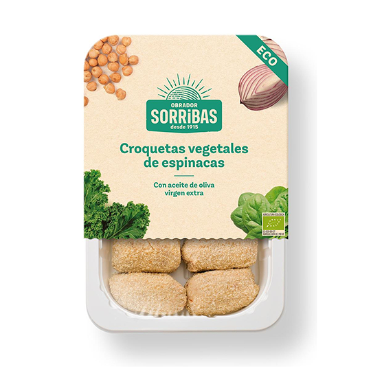 Croquetas vegetales de garbanzos y espinacas Biográ 210g.