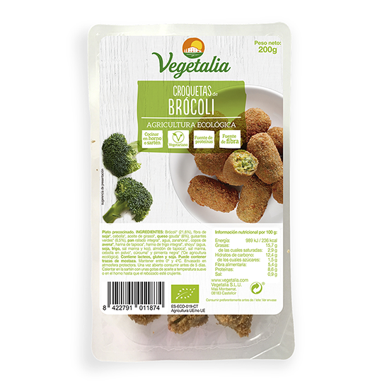 Vegetalia Croquetas de Brócoli ecológicas y vegetarianas