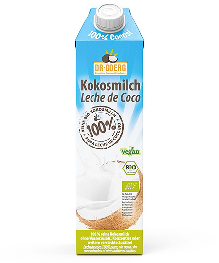 Leche de coco ecológica Dr. Goerg Formato familiar 1 litro