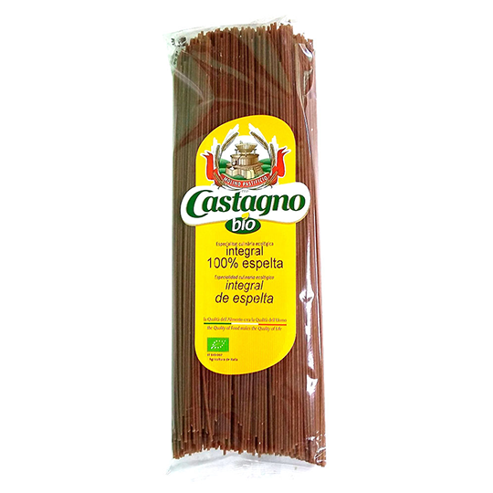 Espaguetis integrales de espelta Castagno 500g. 