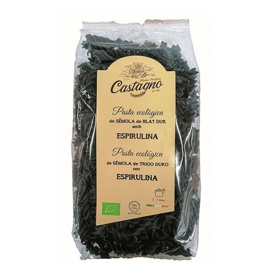 Espirales con alga espirulina eco Castagno 500g.