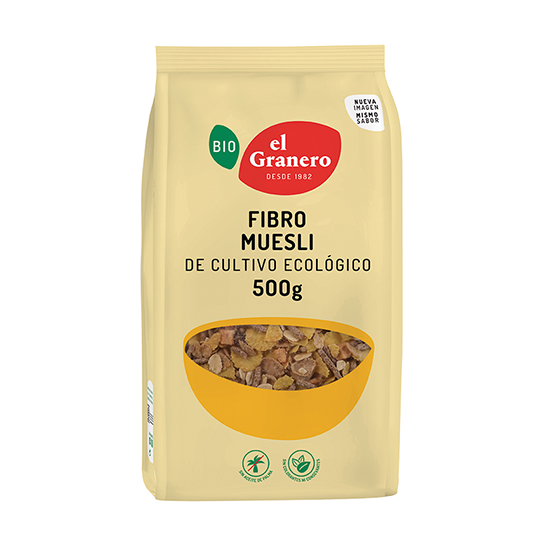 Fibro muesli bio El Granero Integral 500g.