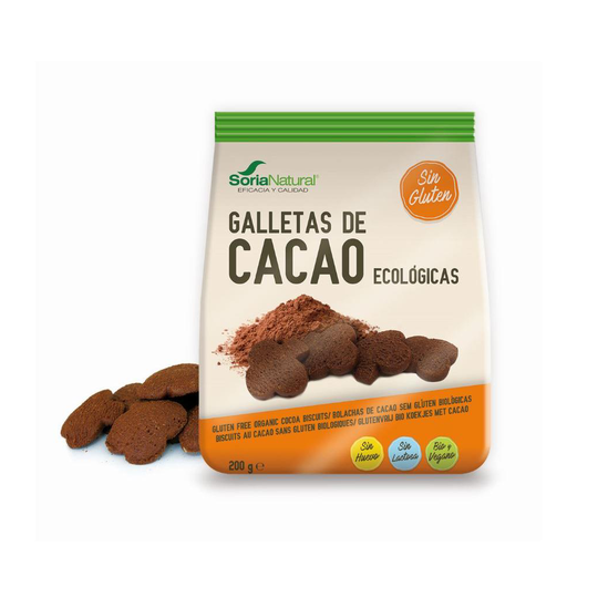 Galletas de chocolate ecológicas Soria Natural 200g.