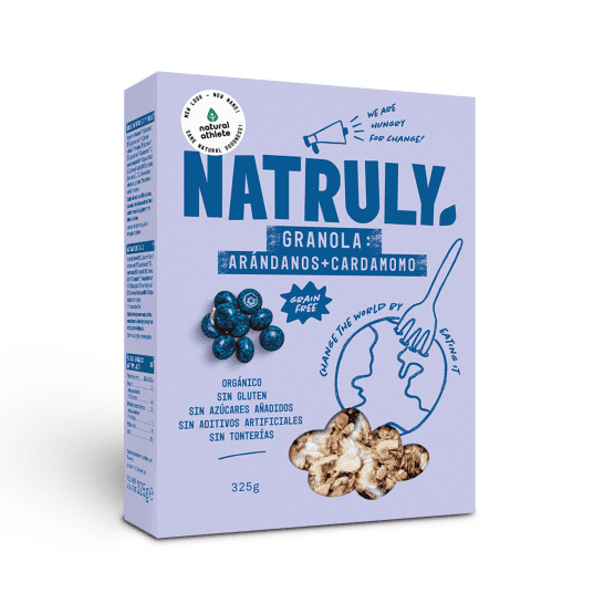 Granola ecológica de arándanos y cardamomo Natruly