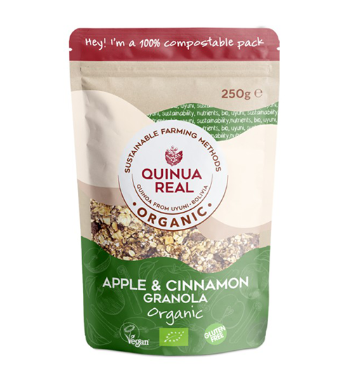 Granola Bio de Quinua real con manzana y canela 360g.