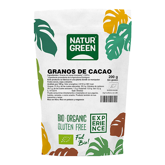 Granos de cacao ecológico troceados Naturgreen