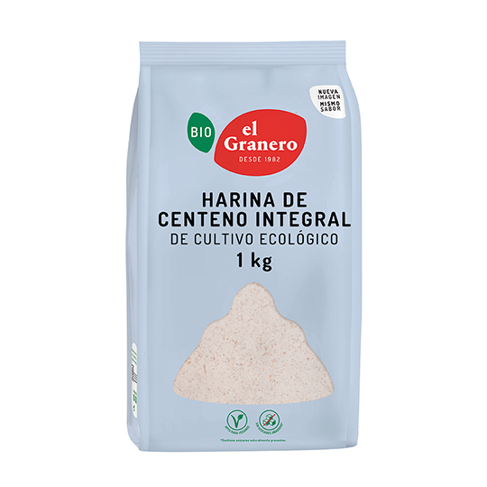 Harina de centeno integral bio El Granero Integral 1kg.