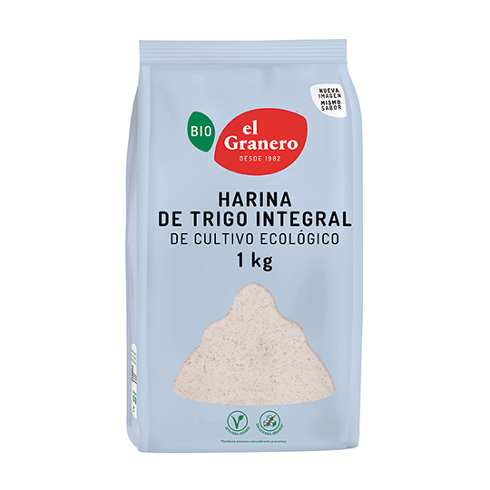 Harina de trigo integral bio El Granero Integral 1kg.