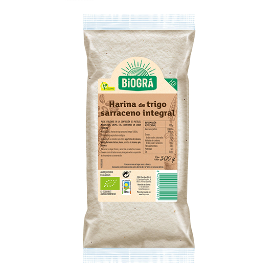 Harina de trigo sarraceno integral Biográ 500g.