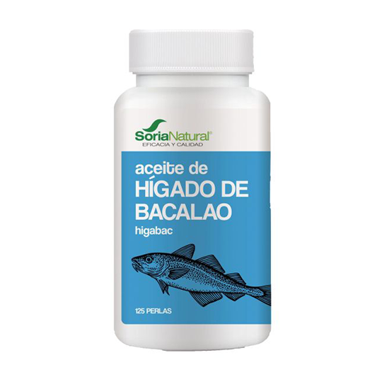 Aceite de hígado de bacalao Soria Natural 125 perlas