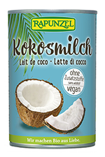 Leche de coco bio Rapunzel 400g.