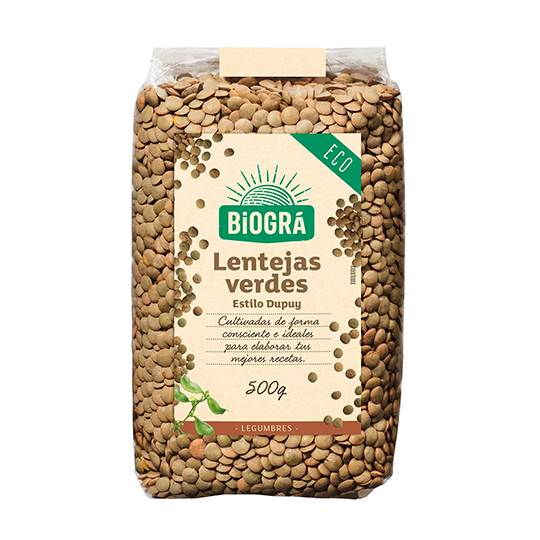 Lentejas verdes Biográ 500g.