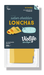 Lonchas veganas sabor cheddar Violife 200g.