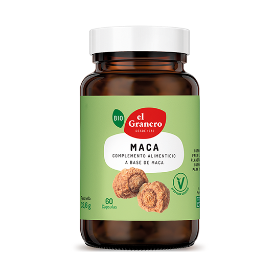 Maca bio 60 cápsulas El Granero Integral 560mg.