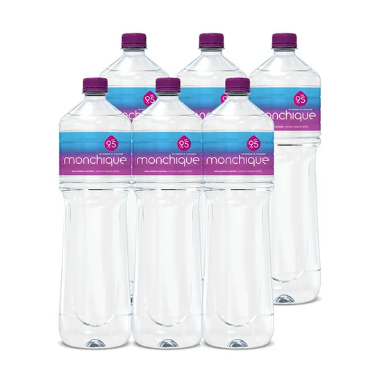 Agua mineral natural alcalina Monchique 6 botellas de 1,5 litros