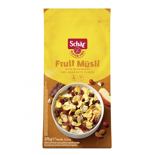 Muesli de frutas sin gluten Schar 375g.