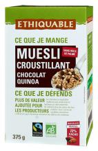 Muesli crujiente de quinoa y chocolate Ethiquable