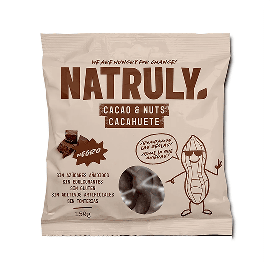 Natruly Cacao & Nuts Cacahuetes sin azúcar