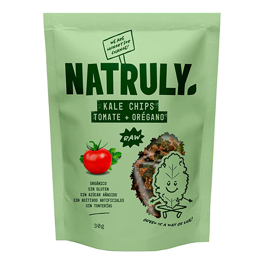 Natruly Kale Chips Bio Raw Sin gluten 30 gramos