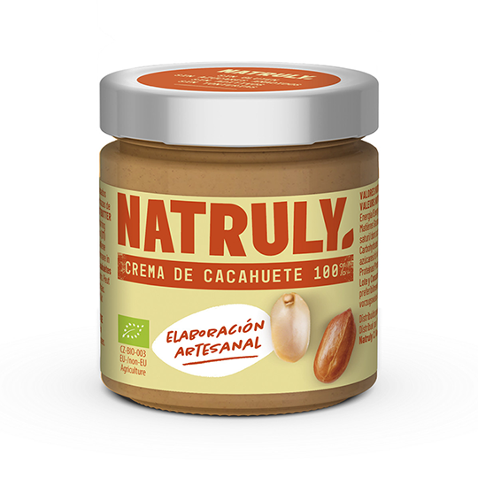 Natruly Crema orgánica de cacahuetes sin gluten
