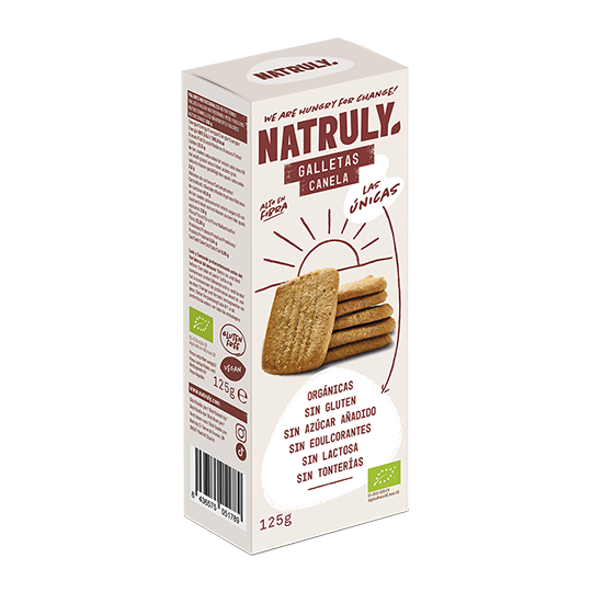 Galletas ecológicas con canela sin gluten Natruly