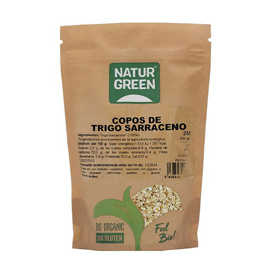 Copos de trigo sarraceno bio sin gluten Naturgreen