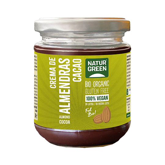 Crema almendras cacao Naturgreen 200g.