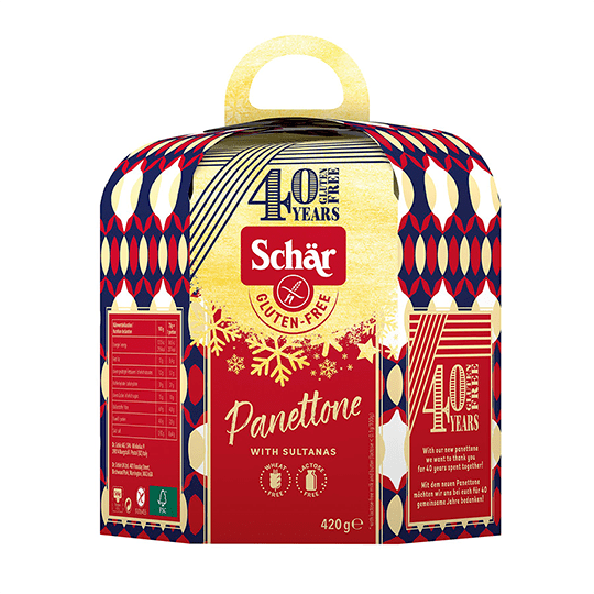 Panettone tradicional sin gluten Schar 40 Aniversario