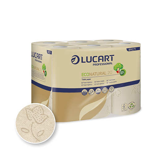 Papel higiénico Lucart Eco Natural 12 rollos