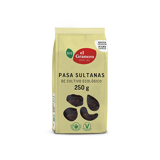 Pasas sultanas bio El Granero Integral 250g.