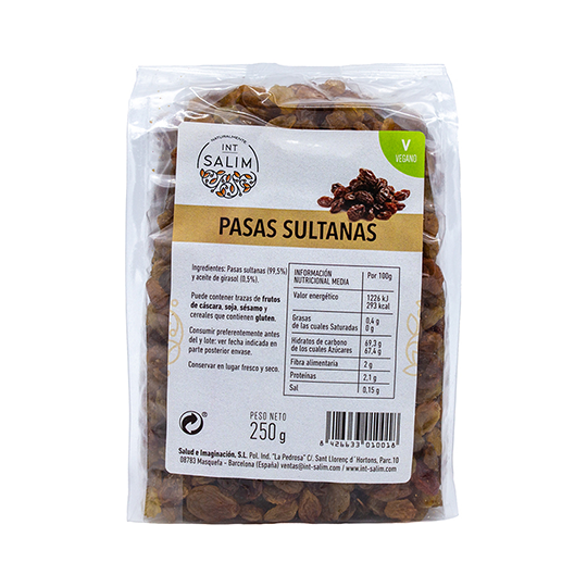 Pasas sultanas Int Salim 250g.