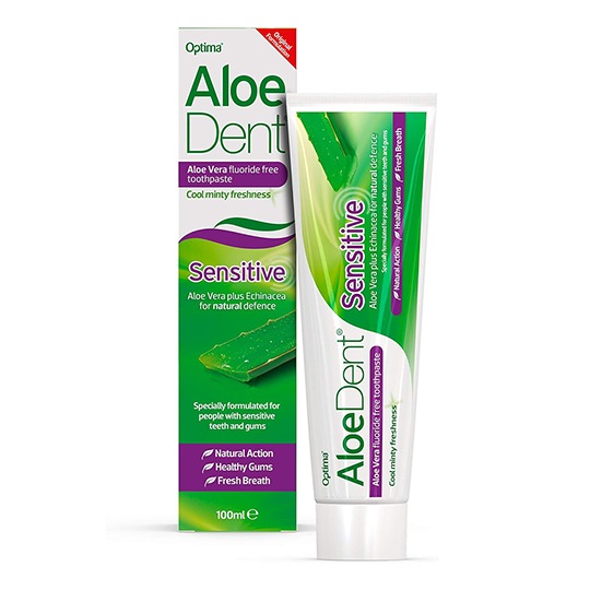 Pasta de dientes Sensitive con aloe vera Aloe Dent 100ml.