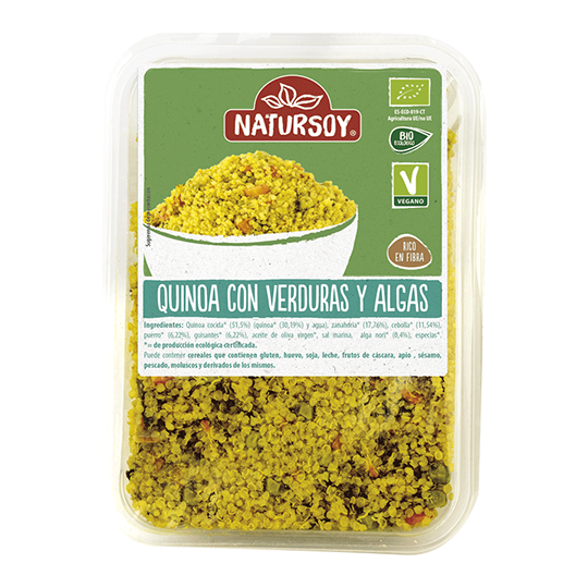 Quinoa con verduras y algas Natursoy 300g.