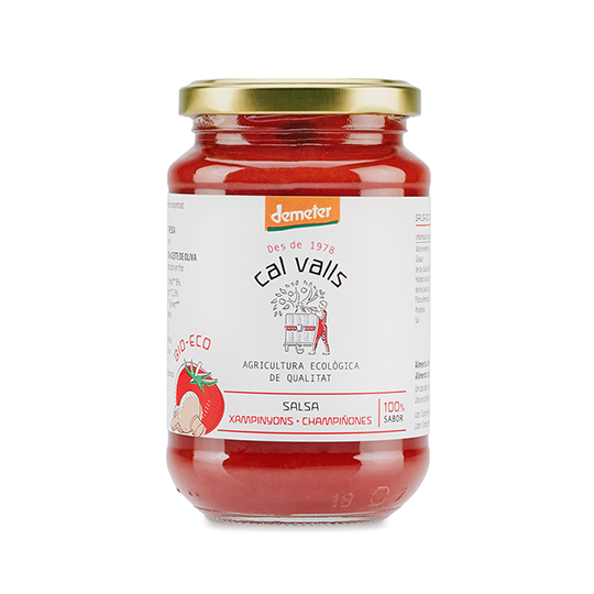 Salsa tomate champiñón Cal Valls 350g.