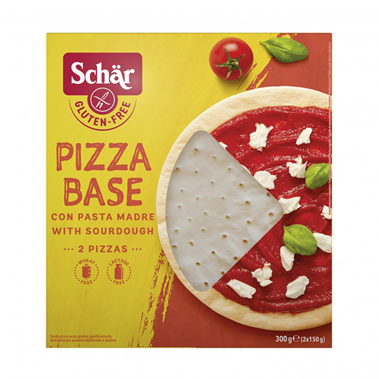 Base de pizza Schar sin gluten con masa madre