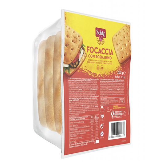 Focaccia rosmarino Schar 200g.