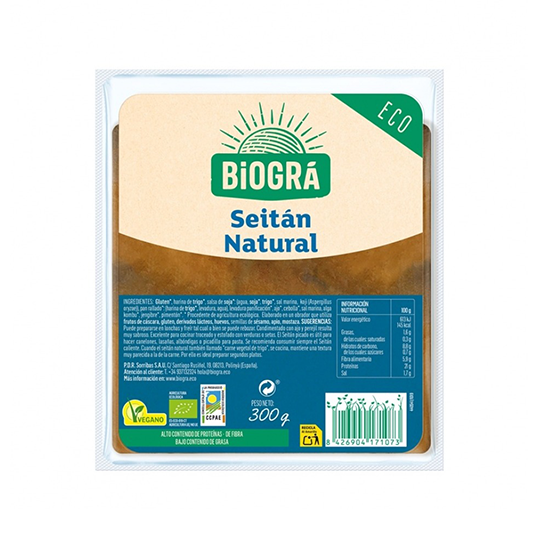 Seitán natural fresco Biográ 300g.