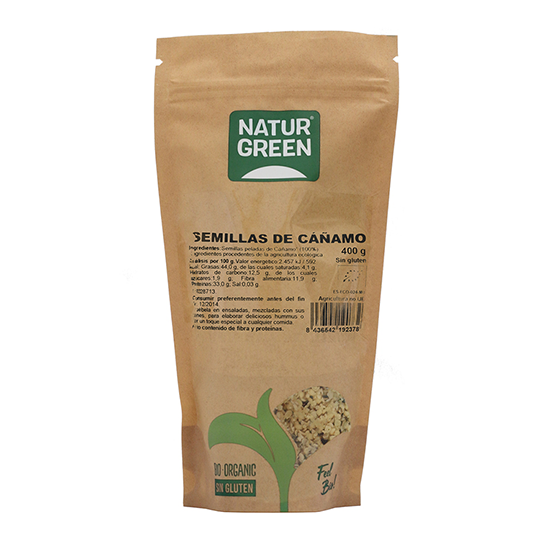 Semillas de cáñamo ecológicas Naturgreen 400 g