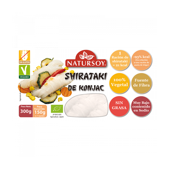 Shirataki de konjac Natursoy 300g.