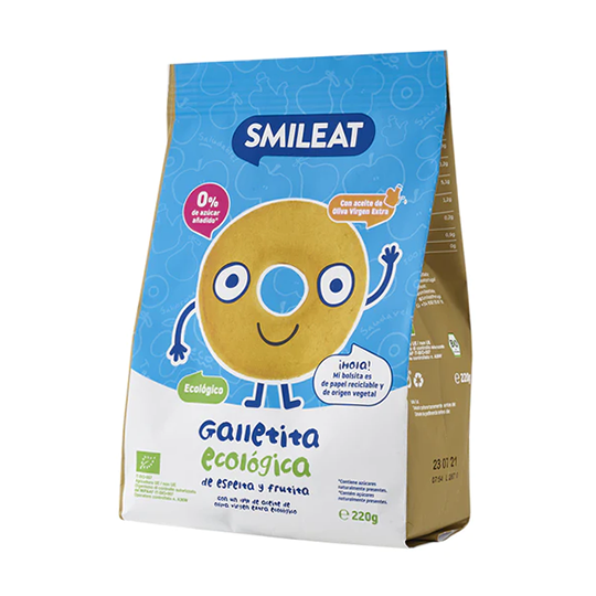 Smilitos Snack de Fresa y Plátano bio Smileat en Biosano